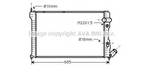 AVA QUALITY COOLING CN2071 Радіатор, охолодження двигуна