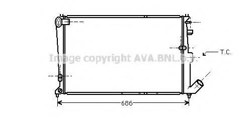 AVA QUALITY COOLING CN2090 Радіатор, охолодження двигуна