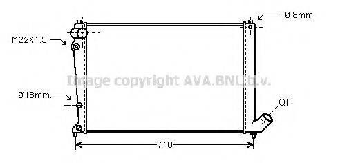 AVA QUALITY COOLING CN2103 Радіатор, охолодження двигуна