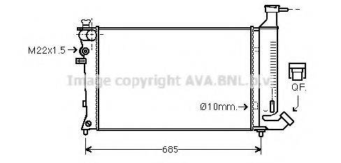 AVA QUALITY COOLING CN2124 Радіатор, охолодження двигуна