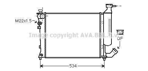 AVA QUALITY COOLING CN2154 Радіатор, охолодження двигуна