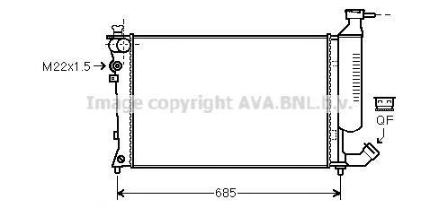 AVA QUALITY COOLING CN2155 Радіатор, охолодження двигуна