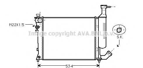 AVA QUALITY COOLING CN2167 Радіатор, охолодження двигуна