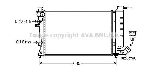 AVA QUALITY COOLING CN2199 Радіатор, охолодження двигуна