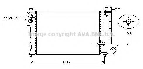 AVA QUALITY COOLING CN2200 Радіатор, охолодження двигуна