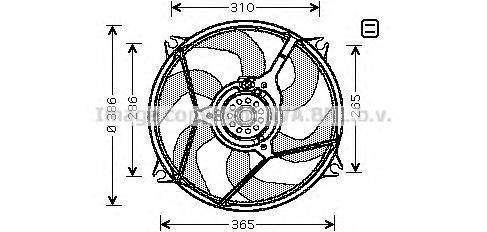 AVA QUALITY COOLING CN7528 Вентилятор, охолодження двигуна