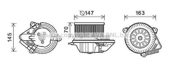 AVA QUALITY COOLING CN8293 Електродвигун, вентиляція салону