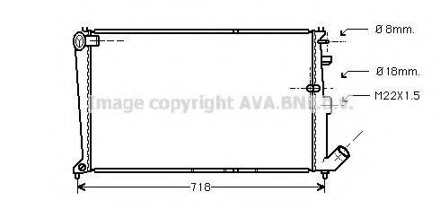 AVA QUALITY COOLING CNA2010 Радіатор, охолодження двигуна