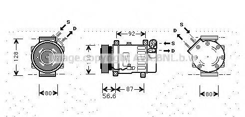 AVA QUALITY COOLING CNAK238 Компресор, кондиціонер