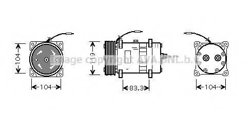 AVA QUALITY COOLING CNK176 Компресор, кондиціонер