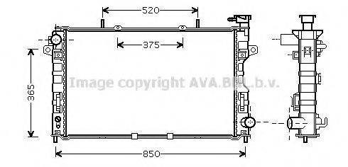 AVA QUALITY COOLING CR2107 Радіатор, охолодження двигуна