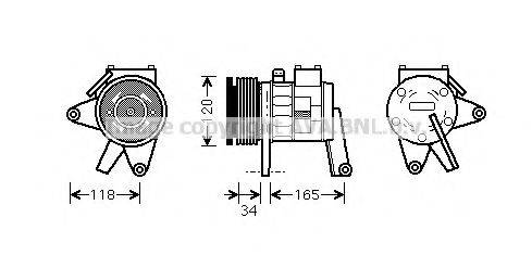 AVA QUALITY COOLING CRAK063 Компресор, кондиціонер