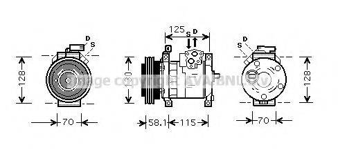 AVA QUALITY COOLING CRAK094 Компресор, кондиціонер