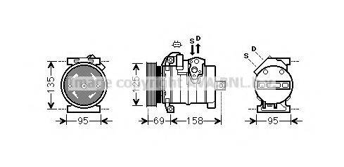 AVA QUALITY COOLING CRAK130 Компресор, кондиціонер