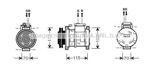 AVA QUALITY COOLING CRK064 Компресор, кондиціонер