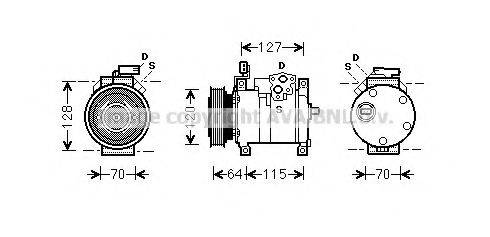 AVA QUALITY COOLING CRK115 Компресор, кондиціонер