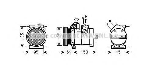 AVA QUALITY COOLING CRK130 Компресор, кондиціонер