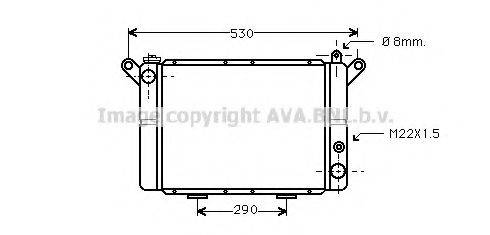 AVA QUALITY COOLING DA2002 Радіатор, охолодження двигуна