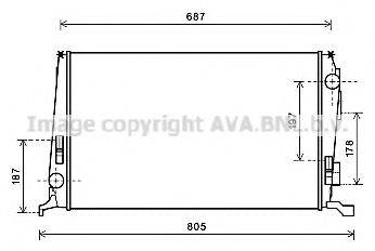 AVA QUALITY COOLING DAA2005 Радіатор, охолодження двигуна