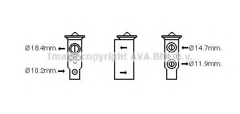 AVA QUALITY COOLING DN1389 Розширювальний клапан, кондиціонер