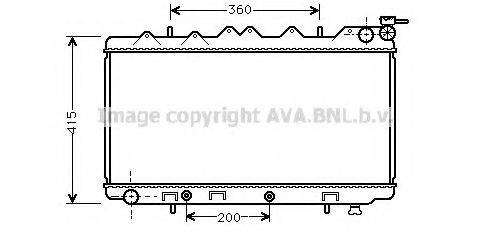 AVA QUALITY COOLING DN2125 Радіатор, охолодження двигуна