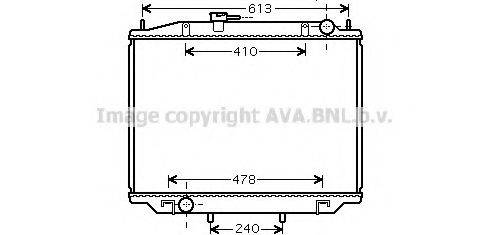 AVA QUALITY COOLING DN2180 Радіатор, охолодження двигуна