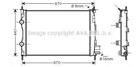 AVA QUALITY COOLING DN2287 Радіатор, охолодження двигуна