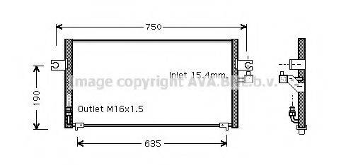 AVA QUALITY COOLING DN5243 Конденсатор, кондиціонер