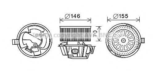 AVA QUALITY COOLING DN8384 Електродвигун, вентиляція салону