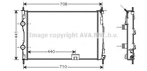 AVA QUALITY COOLING DNA2288 Радіатор, охолодження двигуна