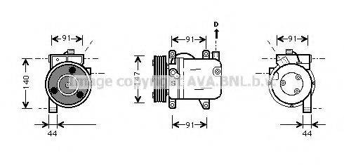 AVA QUALITY COOLING DNK002 Компресор, кондиціонер