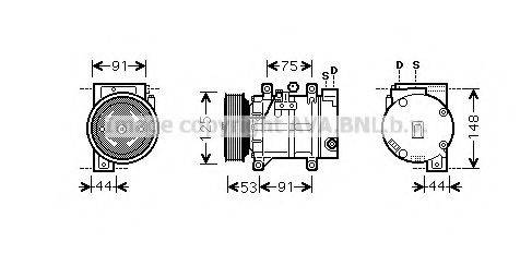 AVA QUALITY COOLING DNK259 Компресор, кондиціонер