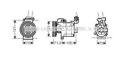 AVA QUALITY COOLING DNK306 Компресор, кондиціонер