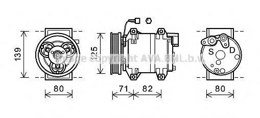 AVA QUALITY COOLING DNK377 Компресор, кондиціонер