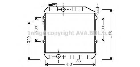 AVA QUALITY COOLING DU2007 Радіатор, охолодження двигуна