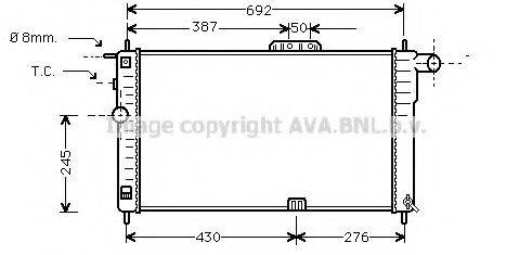 AVA QUALITY COOLING DW2001 Радіатор, охолодження двигуна