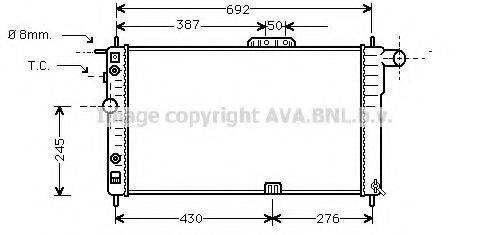 AVA QUALITY COOLING DW2002 Радіатор, охолодження двигуна