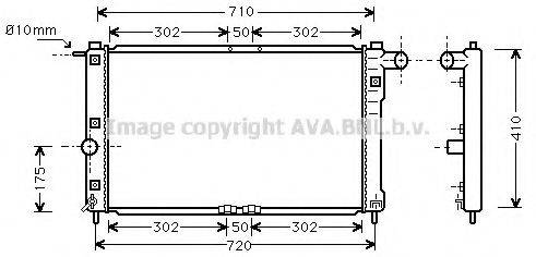 AVA QUALITY COOLING DW2009 Радіатор, охолодження двигуна