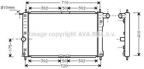 AVA QUALITY COOLING DW2016 Радіатор, охолодження двигуна