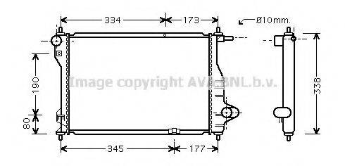 AVA QUALITY COOLING DW2075 Радіатор, охолодження двигуна