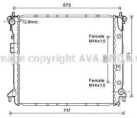 AVA QUALITY COOLING DW2124 Радіатор, охолодження двигуна