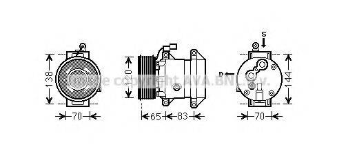 AVA QUALITY COOLING DWK095 Компресор, кондиціонер