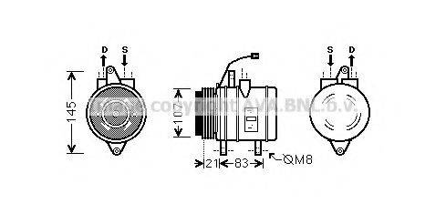 AVA QUALITY COOLING DWK098 Компресор, кондиціонер