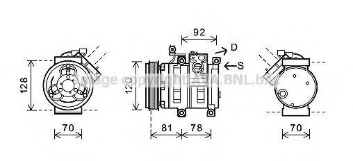 AVA QUALITY COOLING DWK099 Компресор, кондиціонер