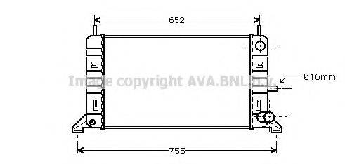 AVA QUALITY COOLING FD2142 Радіатор, охолодження двигуна