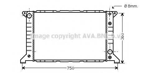 AVA QUALITY COOLING FD2166 Радіатор, охолодження двигуна