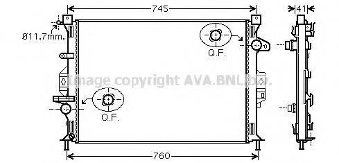 AVA QUALITY COOLING FD2424 Радіатор, охолодження двигуна