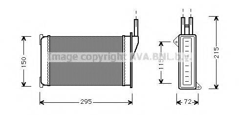 AVA QUALITY COOLING FD6098 Теплообмінник, опалення салону