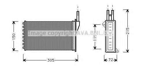 AVA QUALITY COOLING FD6103 Теплообмінник, опалення салону