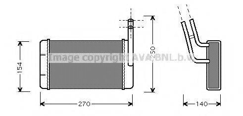 AVA QUALITY COOLING FD6132 Теплообмінник, опалення салону